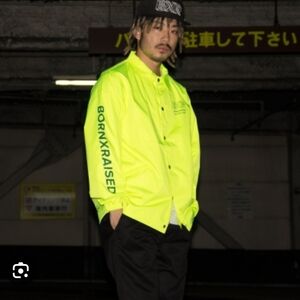 BORN X RAISED Neon Yellow Zip Up Jacket